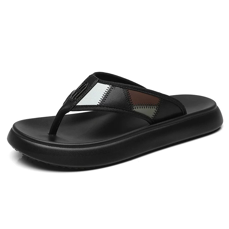 Dép xỏ ngón nam, kiểu dáng mùa hè mới, dép sandal nam cao cấp đi ngoài trời, chống trơn trượt, chống mài mòn, dép nam Quảng Đông khử mùi.