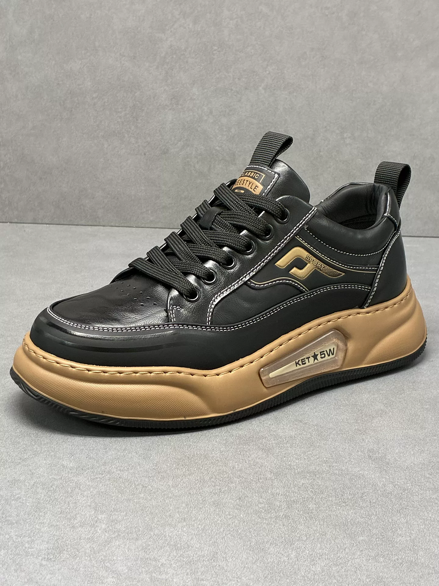 Giày thể thao nam mùa thu 2025 kiểu dáng mới thời trang, giày sneaker nhẹ, đế mềm, chống trơn trượt, bền mài mòn, chất liệu da thật, thoáng khí, giày hợp xu hướng