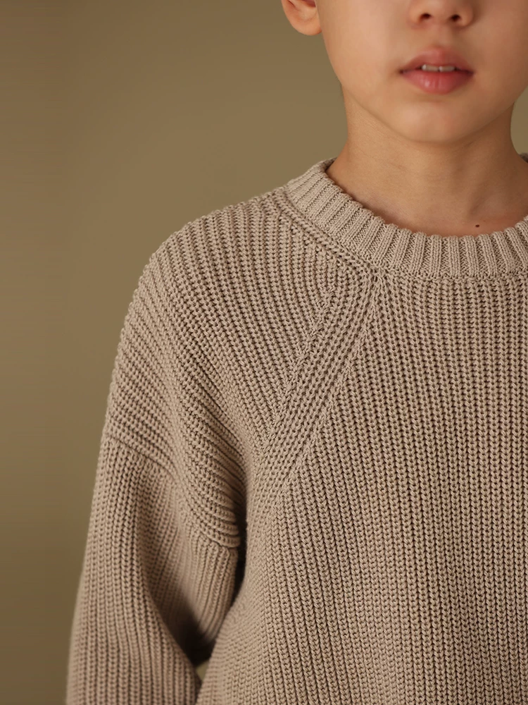 Quần áo trẻ em áo len chui đầu mùa thu đông chất liệu cotton thân thiện với da áo bé trai và bé gái lớp lót ấm áp phong cách
