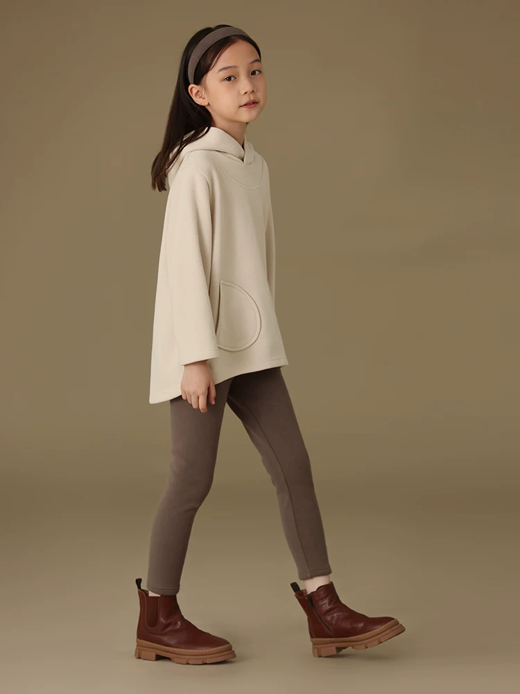 Quần áo trẻ em Hazi Mùa đông mới về Slim Fit Quần dài co giãn lót lông cừu Quần dài thường ngày Quần áo ngoài ấm áp cho cha mẹ và con gái Quần legging cho bé gái