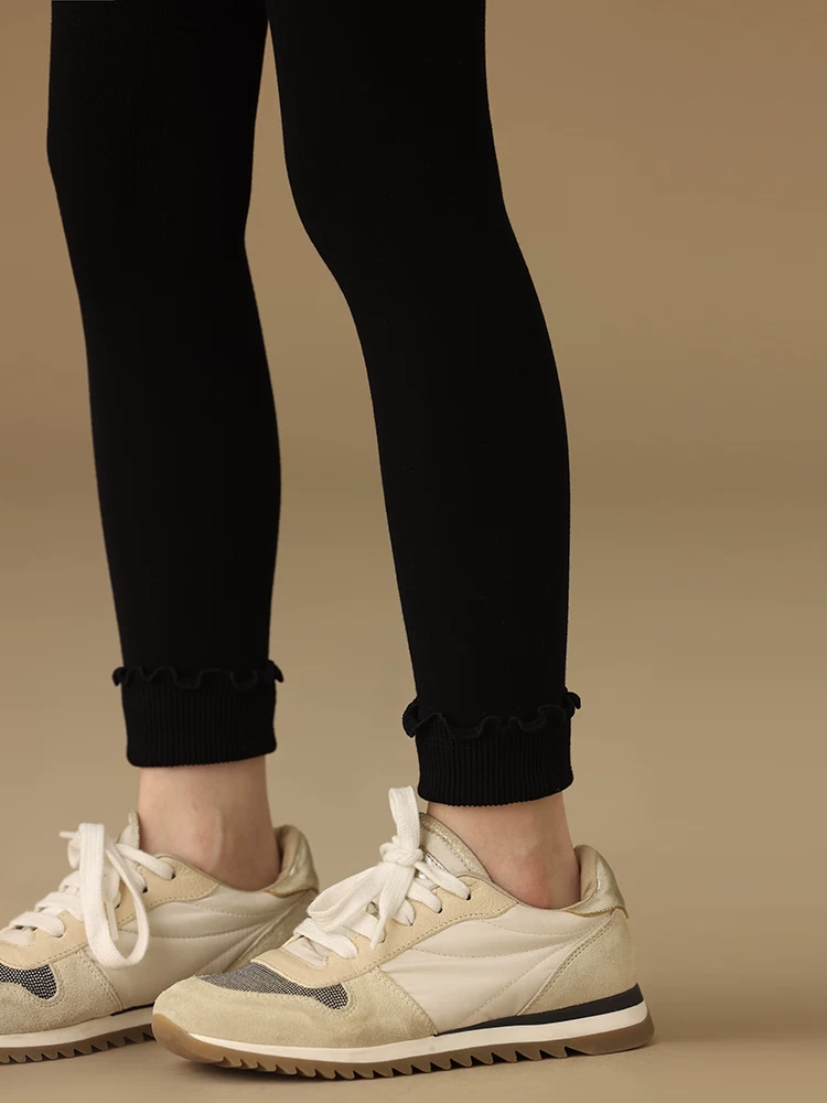 Quần áo trẻ em Hazi mùa thu đông mới về quần legging co giãn nhiều màu có viền ren cho bé gái, quần bó chống trượt bên ngoài