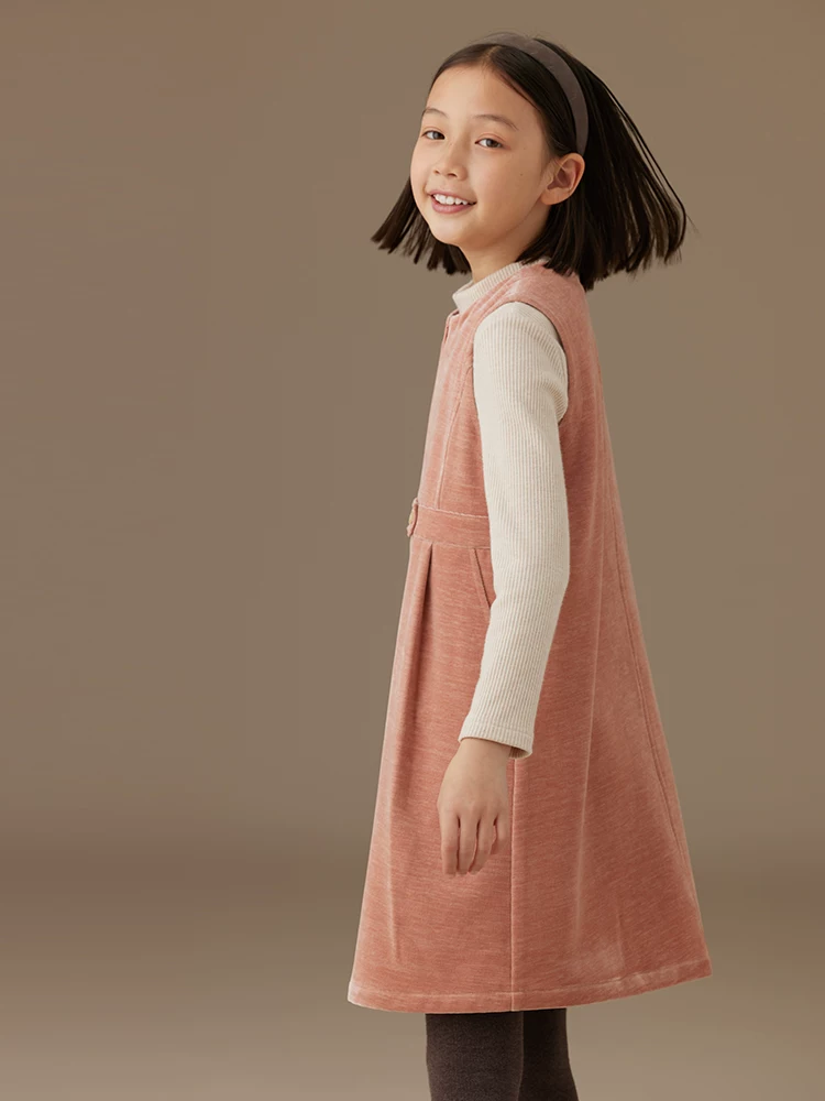Quần áo trẻ em Hazi Mùa đông Sản phẩm mới Trà ngọt Giảm tuổi mềm mại và xù lông Váy vest công chúa bằng vải nhung cho bé gái