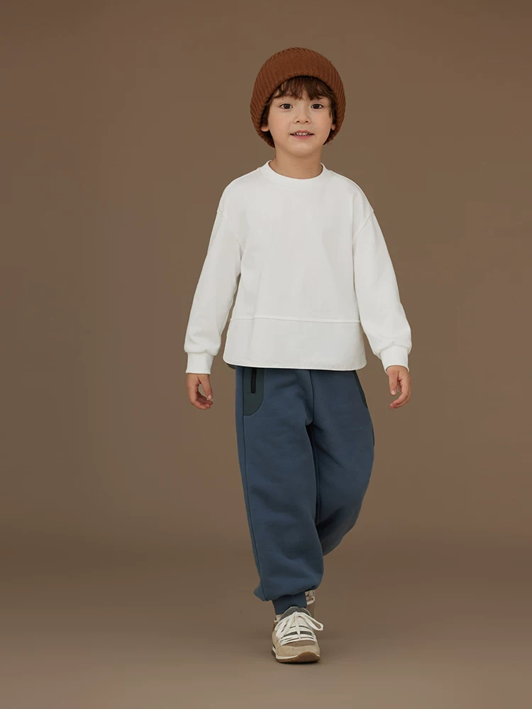 Quần áo trẻ em mùa thu đông áo thun trắng dài tay cotton thân thiện với làn da thoải mái dày dặn ấm áp cho bé trai và bé gái