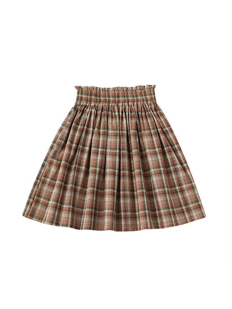 Quần áo trẻ em Hazi Quần áo trẻ em mùa hè bằng vải cotton đầy màu sắc Kẻ sọc cổ điển Phong cách cha mẹ và con cái Váy xếp ly chữ A Váy bé gái