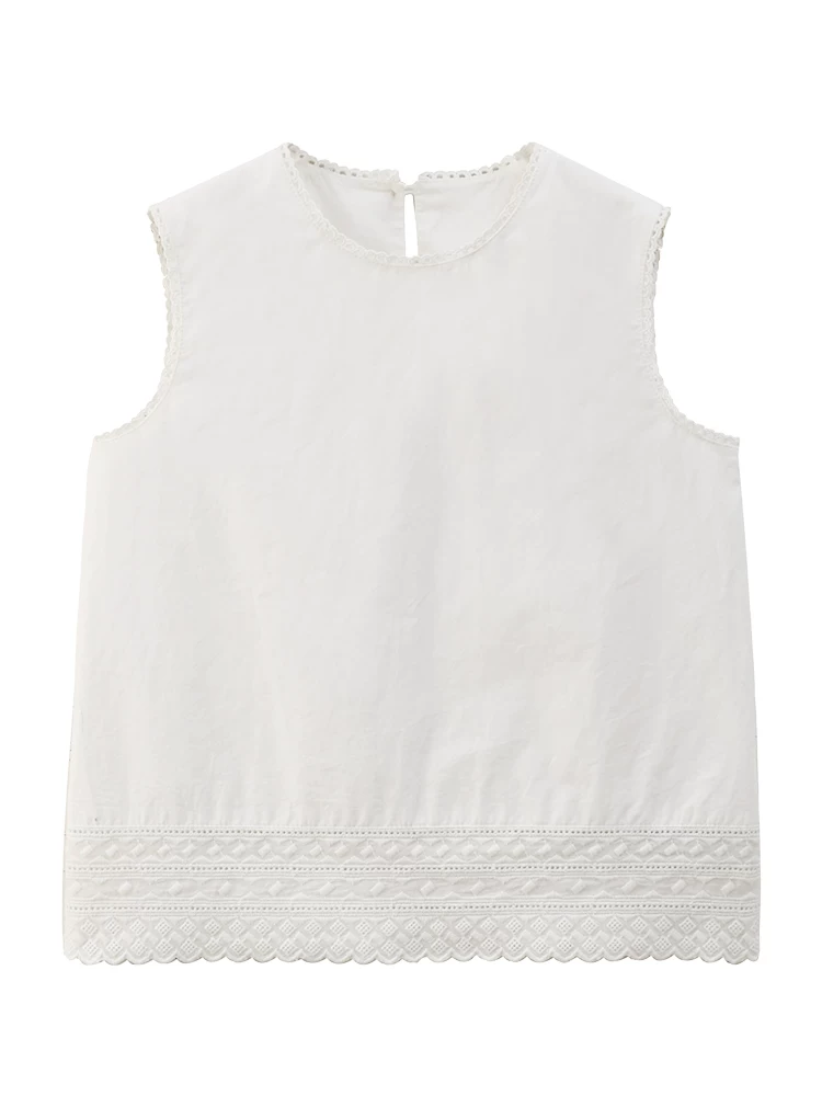 Quần áo trẻ em mùa hè áo trắng cotton thân thiện với da áo vest thường ngày áo lót bé gái 25 mùa hè kiểu dáng mới