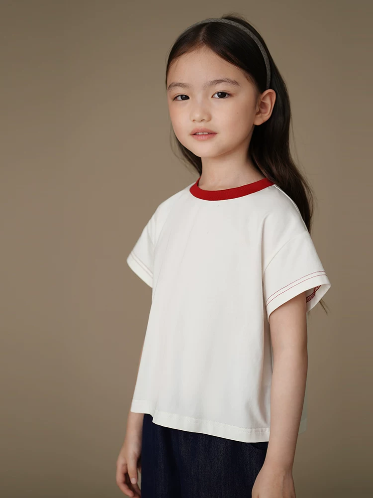 Quần áo trẻ em mùa hè mới áo thun ngắn tay dáng rộng giản dị cho bé trai và bé gái áo mùa hè kiểu dáng mỏng thân thiện với làn da