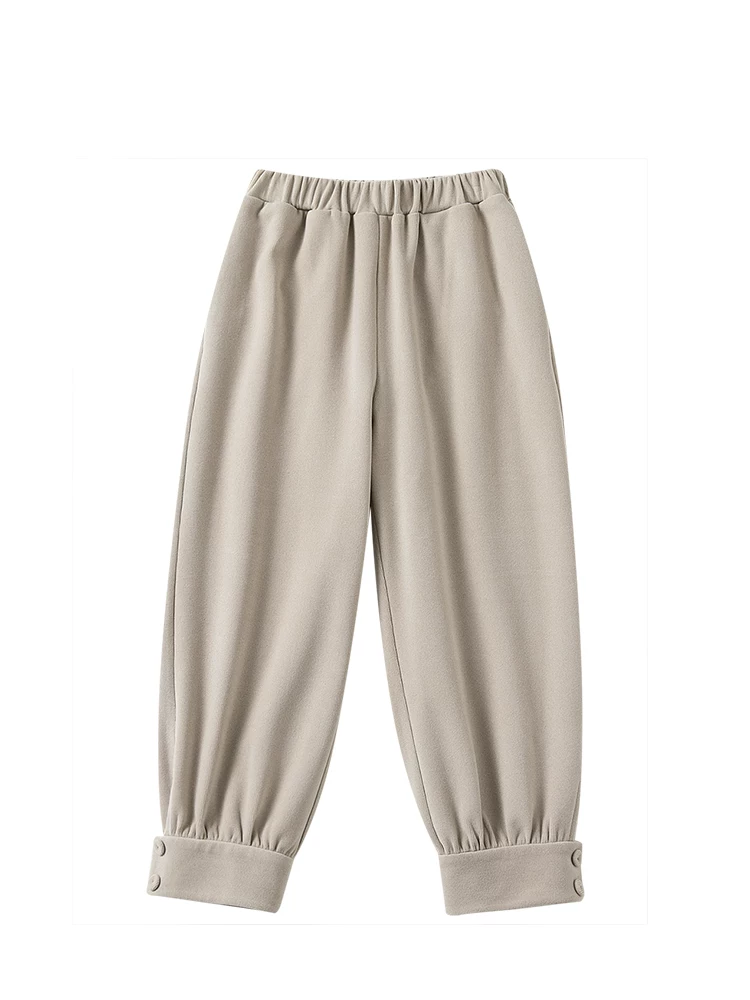 Quần áo trẻ em mùa thu đông quần âu mềm mại thân thiện với làn da ấm áp quần jogger ống thẳng quần thể thao bé trai và bé gái