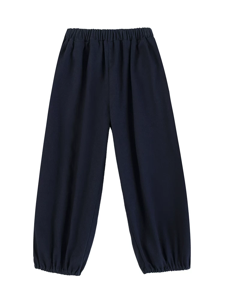 Quần dài thường ngày mùa xuân thu cho trẻ em, quần jogger thể thao bằng vải cotton hoàn toàn dành cho bé trai và bé gái, quần harem.