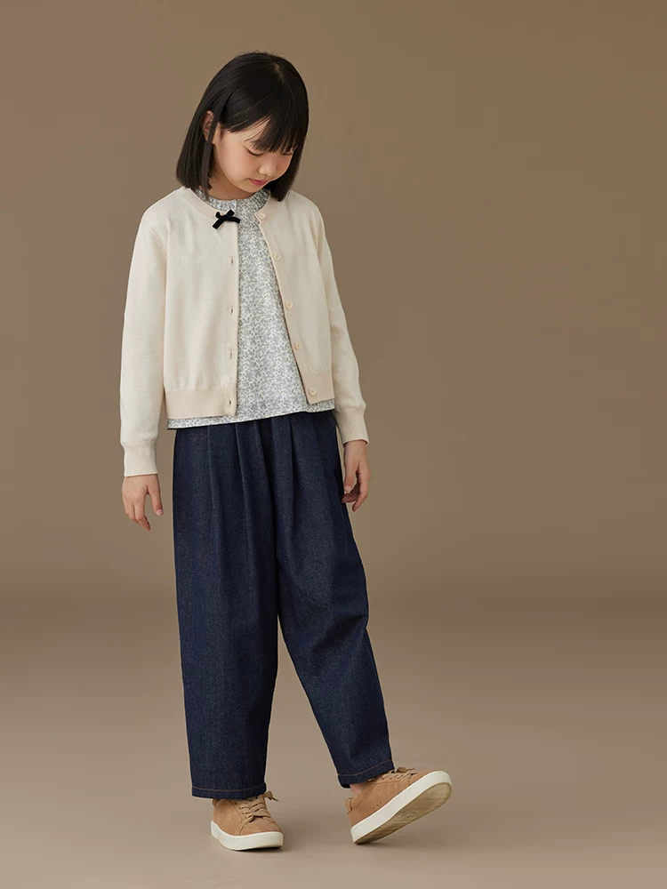Quần áo trẻ em mùa xuân thu quần thường ngày cho bé trai và bé gái phong cách cha mẹ và con cái quần jean trẻ em thoải mái cảm giác đơn giản và cao cấp