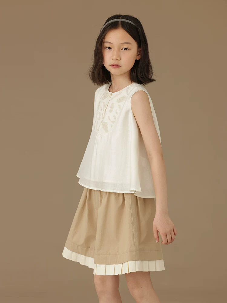 Quần short trẻ em đa năng, quần ống rộng cao cấp cho bé gái, quần váy, quần mùa hè kiểu dáng mỏng cho bé gái