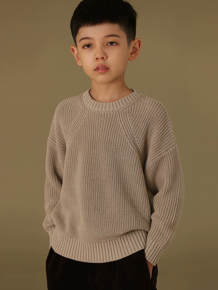 Quần áo trẻ em áo len chui đầu mùa thu đông chất liệu cotton thân thiện với da áo bé trai và bé gái lớp lót ấm áp phong cách