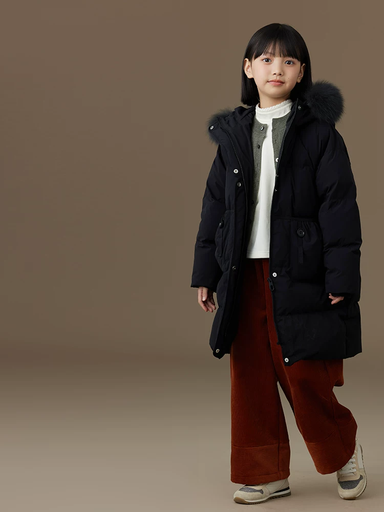 Quần thường ngày cho trẻ em quần vải nhung cotton màu cam quần thường ngày cho bé trai và bé gái mặc mùa đông 25 kiểu mới