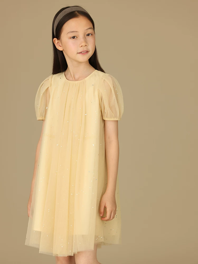 Quần áo trẻ em cho bé gái, váy công chúa mùa hè, váy ngắn tay thân thiện với làn da, váy vải tuyn, váy trẻ em, váy trang trọng cho trẻ lớn.