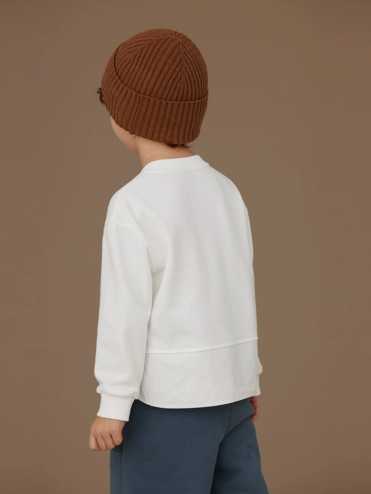 Quần áo trẻ em mùa thu đông áo thun trắng dài tay cotton thân thiện với làn da thoải mái dày dặn ấm áp cho bé trai và bé gái