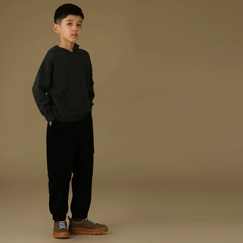 Quần dày dặn có lót lông cừu mùa đông dành cho trẻ em dành cho bé trai và bé gái, quần jogger thông thường dành cho trẻ em