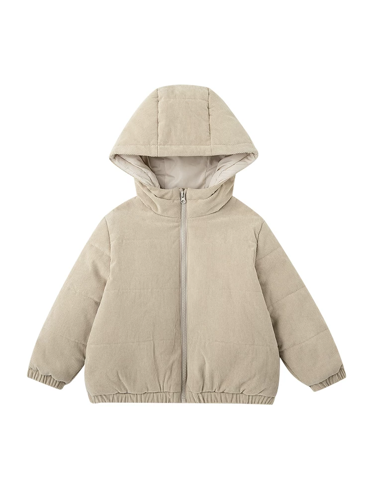 Hazi Quần Áo Trẻ Em 24 Mùa Đông Bộ Sưu Tập Mới Cotton Ren Định Cha Mẹ-Con Dày Đệm Áo Có Mũ Trùm Đầu Dây Kéo