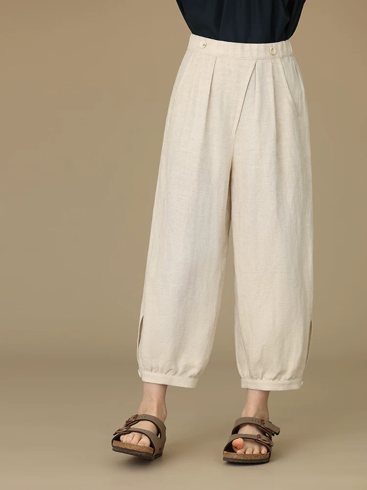 Quần harem mỏng màu be mùa hè cho bé trai và bé gái, quần jogger, quần chống muỗi cho trẻ lớn