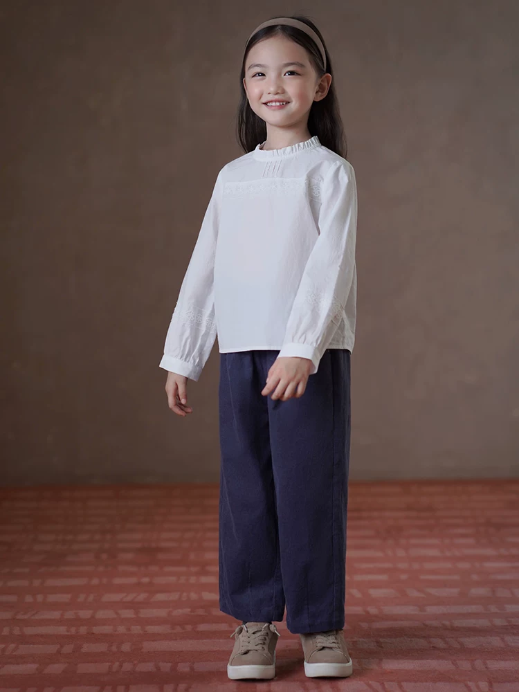 Quần áo trẻ em mùa xuân thu quần dài thường ngày chất liệu cotton toàn phần quần ống đứng kiểu Hàn Quốc quần cà rốt cho bé gái