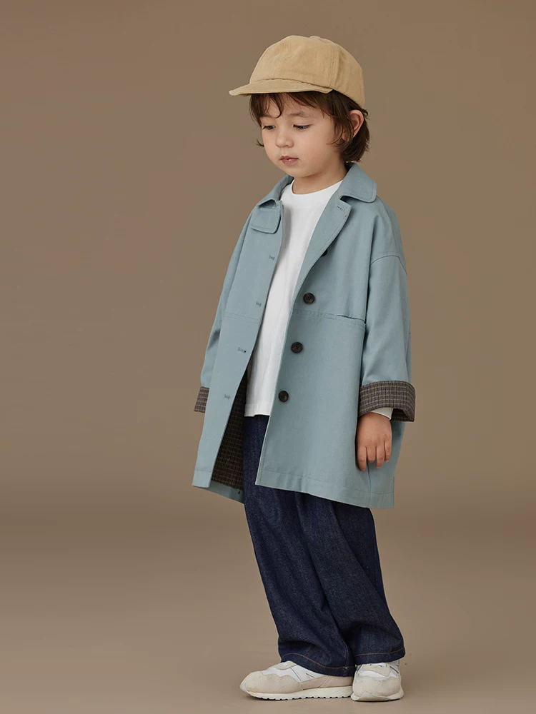 Quần áo trẻ em mùa xuân thu quần thường ngày cho bé trai và bé gái phong cách cha mẹ và con cái quần jean trẻ em thoải mái cảm giác đơn giản và cao cấp