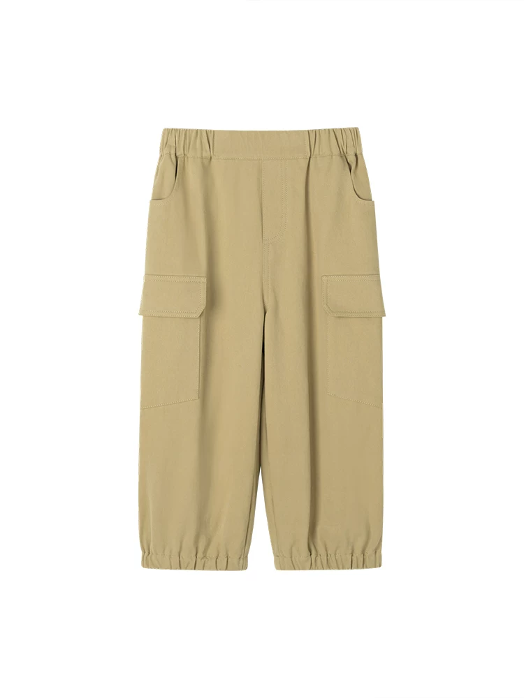 Quần kaki thường ngày cho trẻ em, quần cargo trẻ em, quần jogger toàn cotton cho bé trai và bé gái, mùa xuân và mùa thu.