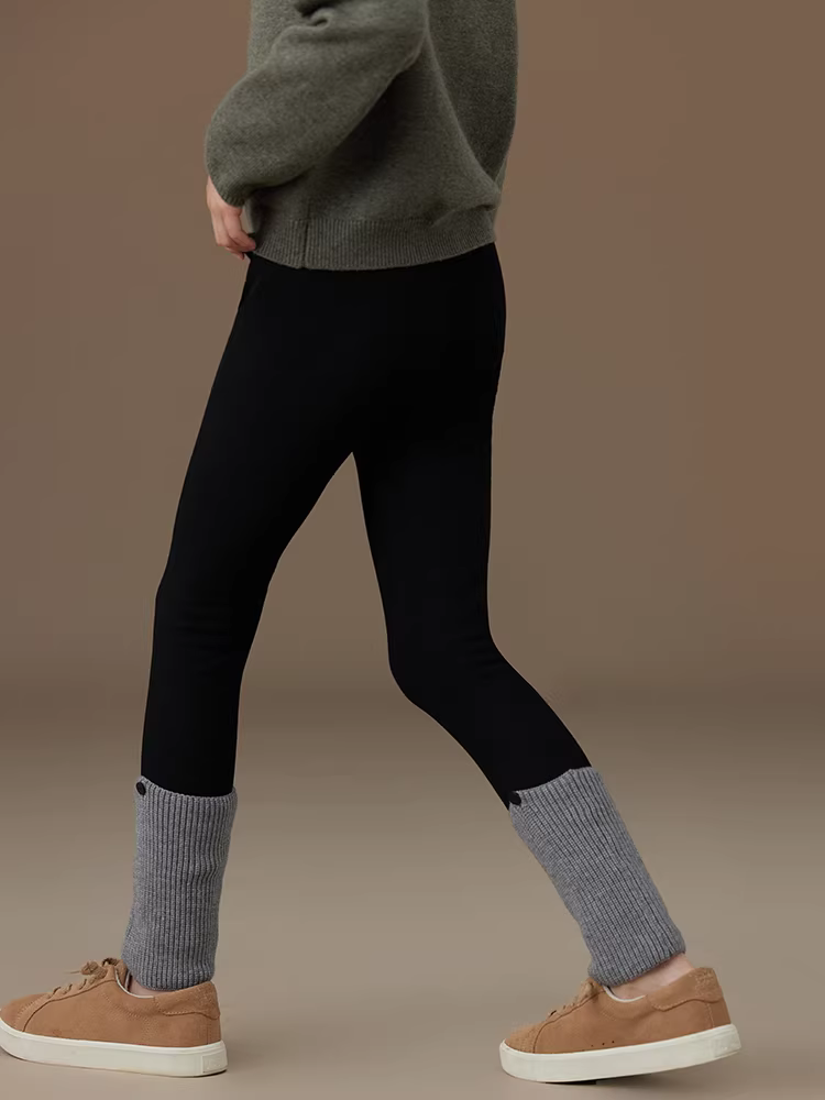 Quần áo trẻ em mùa thu đông quần thể thao trẻ em màu đen đơn giản phong cách quần yoga quần legging co giãn cao cho bé gái dành cho trẻ lớn hơn