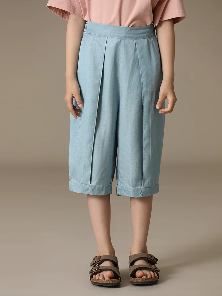 Quần thường ngày mùa hè cho trẻ em, quần denim capri mỏng và mát mẻ, đa năng cho cả bé trai và bé gái dành cho trẻ lớn hơn.