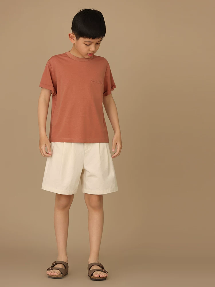 Quần áo trẻ em Hazi Sản phẩm mới: Quần short cotton-linen dáng rộng, thiết kế cạp lưng bán co giãn, một khuy, kiểu dáng thường ngày dành cho mẹ và bé gái mùa hè.
