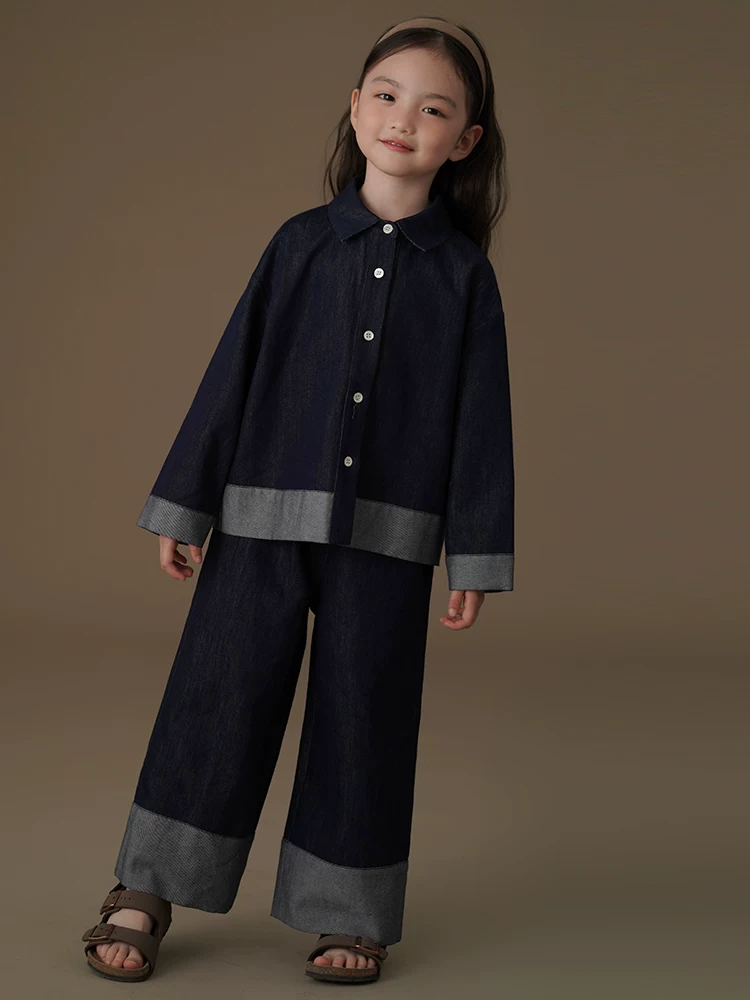 Quần áo trẻ em mùa xuân thu quần bò denim giặt mềm mại thoải mái quần ống thẳng bé trai bé gái quần thường ngày 25 kiểu mới