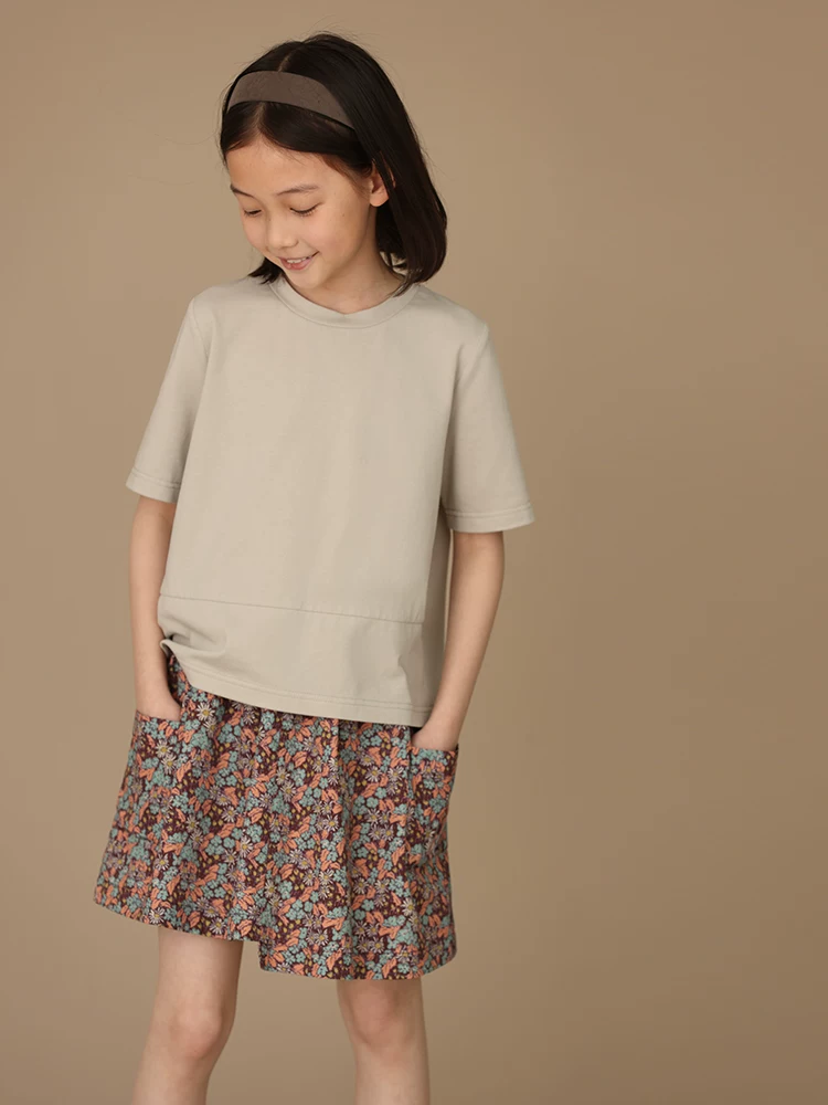 Quần áo trẻ em Hazi phong cách cổ điển Pháp hoàn toàn bằng vải cotton váy hoa giản dị dành cho trẻ em váy nửa váy trẻ em váy ngắn mùa hè mỏng