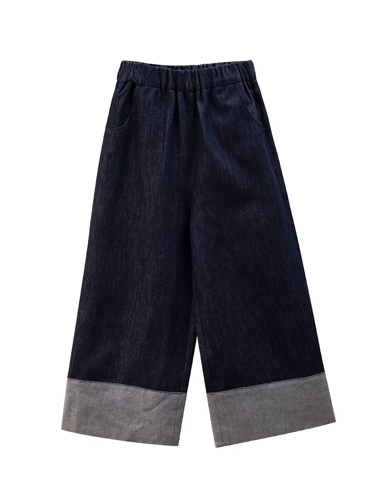 Quần áo trẻ em mùa xuân thu quần bò denim giặt mềm mại thoải mái quần ống thẳng bé trai bé gái quần thường ngày 25 kiểu mới
