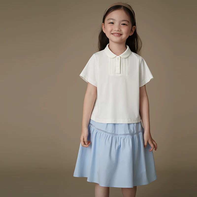 Váy chữ A mùa hè cho bé gái, chất liệu vải lyocell mát mẻ, kiểu dáng cao cấp mới.