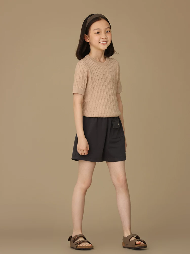 Quần thường ngày mùa hè cho trẻ em, quần dài vừa phải bằng vải cotton mềm mại thân thiện với làn da, quần short thể thao cho bé trai và bé gái.