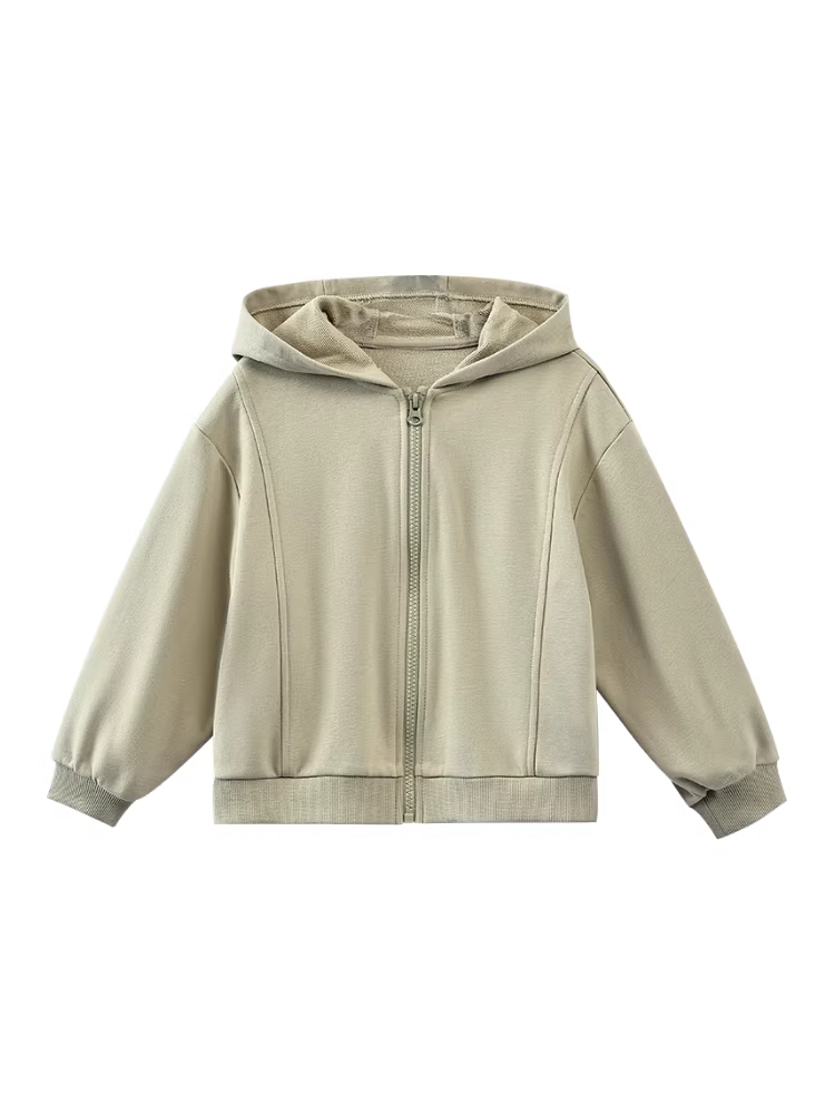 Áo khoác len dệt kim dáng rộng, kiểu dáng thường ngày, có mũ trùm đầu cho bé trai và bé gái, Thu Đông 2025 của Hartzhi Children's Clothing, thích hợp cho mùa xuân và mùa thu