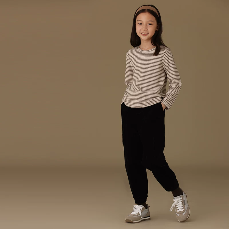Quần dày dặn có lót lông cừu mùa đông dành cho trẻ em dành cho bé trai và bé gái, quần jogger thông thường dành cho trẻ em