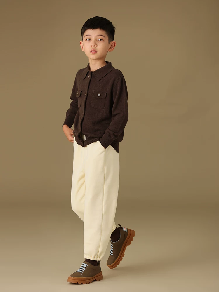 Quần dài mùa thu đông chất liệu cotton mềm mại, thoải mái, ấm áp cho bé trai bé gái, kiểu dáng jogger.