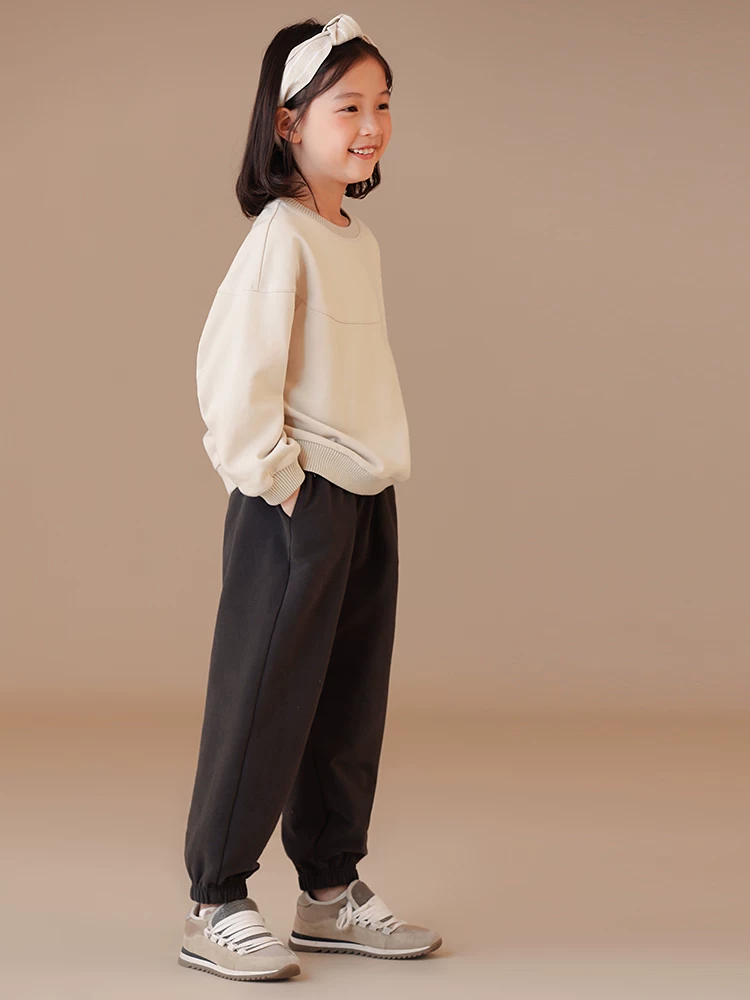 Quần thường ngày mùa xuân hè dành cho trẻ em, quần thể thao cotton co giãn lưng thun, quần jogger đa năng dành cho bé trai và bé gái