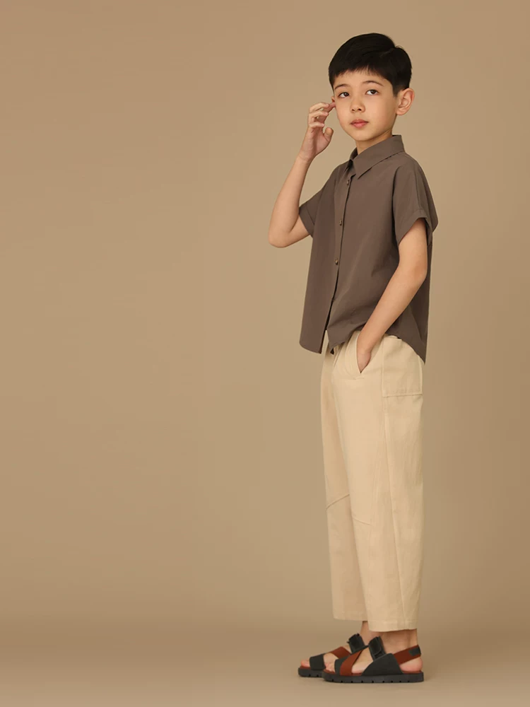 Quần áo trẻ em Hazi 25 Quần kaki mùa hè Quần cắt ngắn cho bé trai và bé gái dành cho trẻ lớn hơn Quần dài thể thao thông thường Quần dài sành điệu