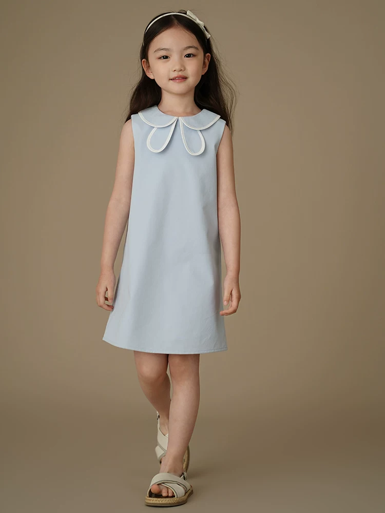 Hazi Quần Áo Trẻ Em Mặc Mùa Hè Phong Cách Học Đường Đầm Tank Bé Gái Đầm Không Tay Phong Cách Học Đường Mùa Hè 2025 Mẫu Mới