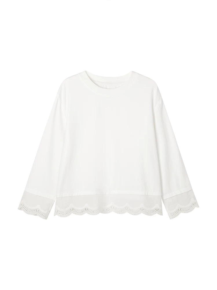 Quần áo trẻ em mùa xuân thu áo sơ mi dáng rộng thông thường bằng vải cotton trắng dài tay dành cho bé gái dành cho trẻ lớn hơn