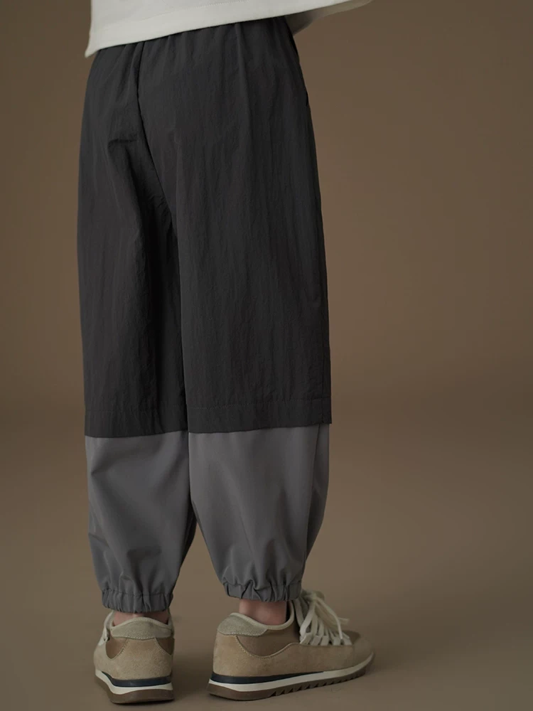 Quần thường ngày cho trẻ em mùa xuân thu, quần jogger chắp vá đơn giản cho bé trai và bé gái, quần thể thao chống thấm nước ngoài trời, mỏng.