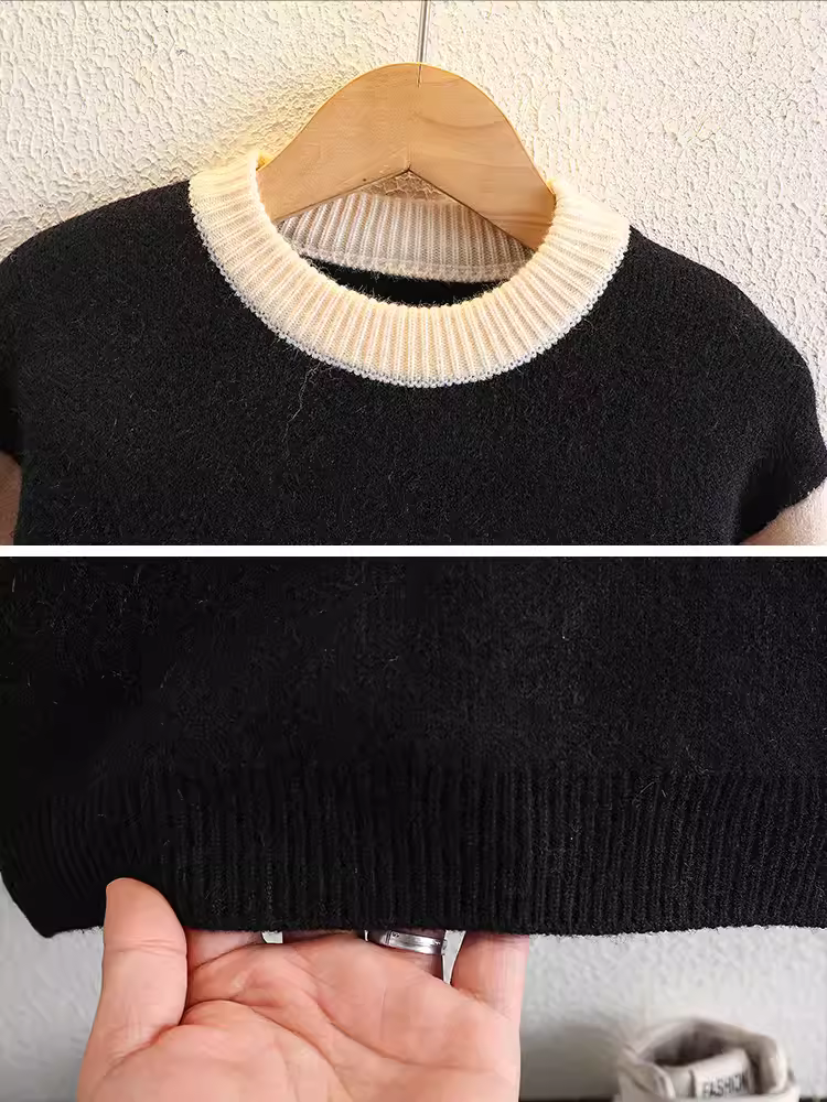 Áo len bé trai 2025 mẫu mới thu đông, áo len trẻ em cổ tròn họa tiết hoạt hình dày dặn, áo len dệt kim bé trai