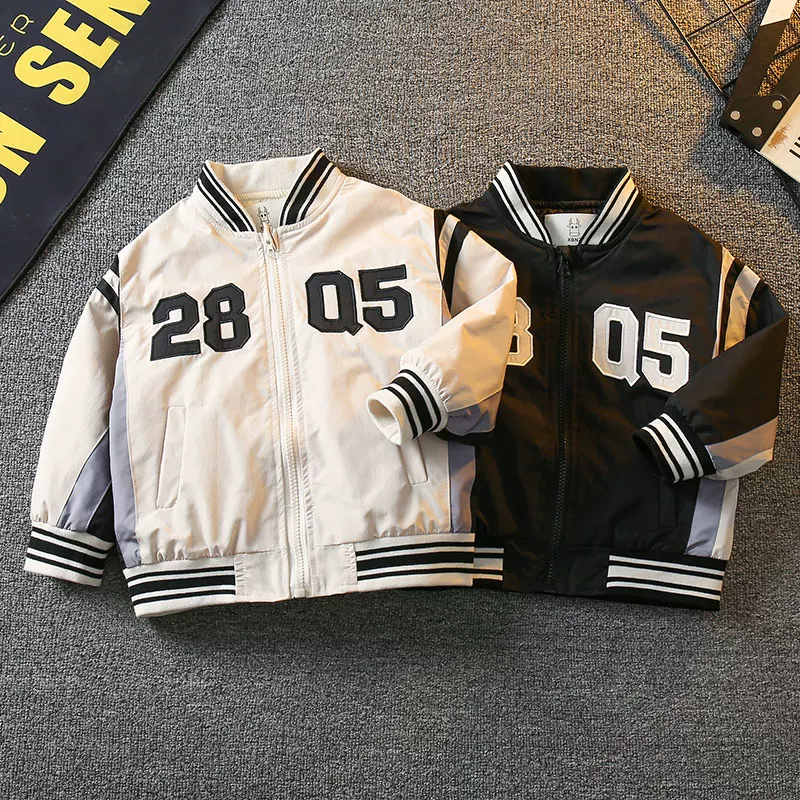 Áo khoác bóng chày bé trai kiểu mới 2025, quần áo xuân thu bé trai, thời trang phong cách Hàn Quốc, áo kiểu hot trên mạng