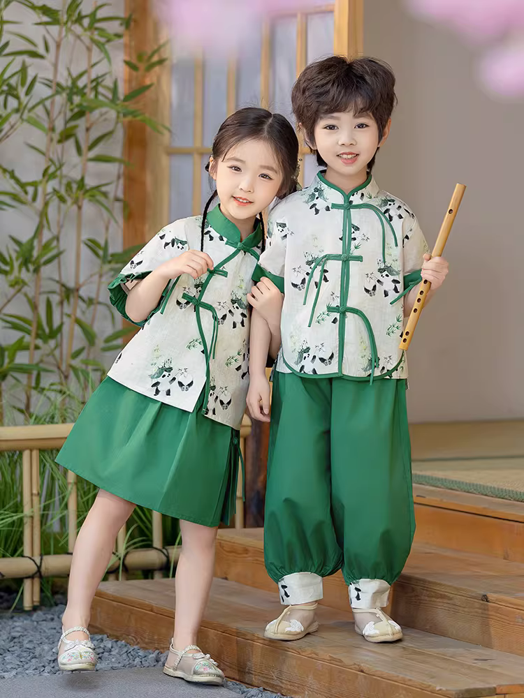 Hanfu trẻ em, trang phục Tang cho bé trai, phong cách Trung Hoa, trang phục cổ xưa cao cấp cho bé gái, trang phục biểu diễn phong cách Trung Hoa mới mỏng mùa hè cho bé trai