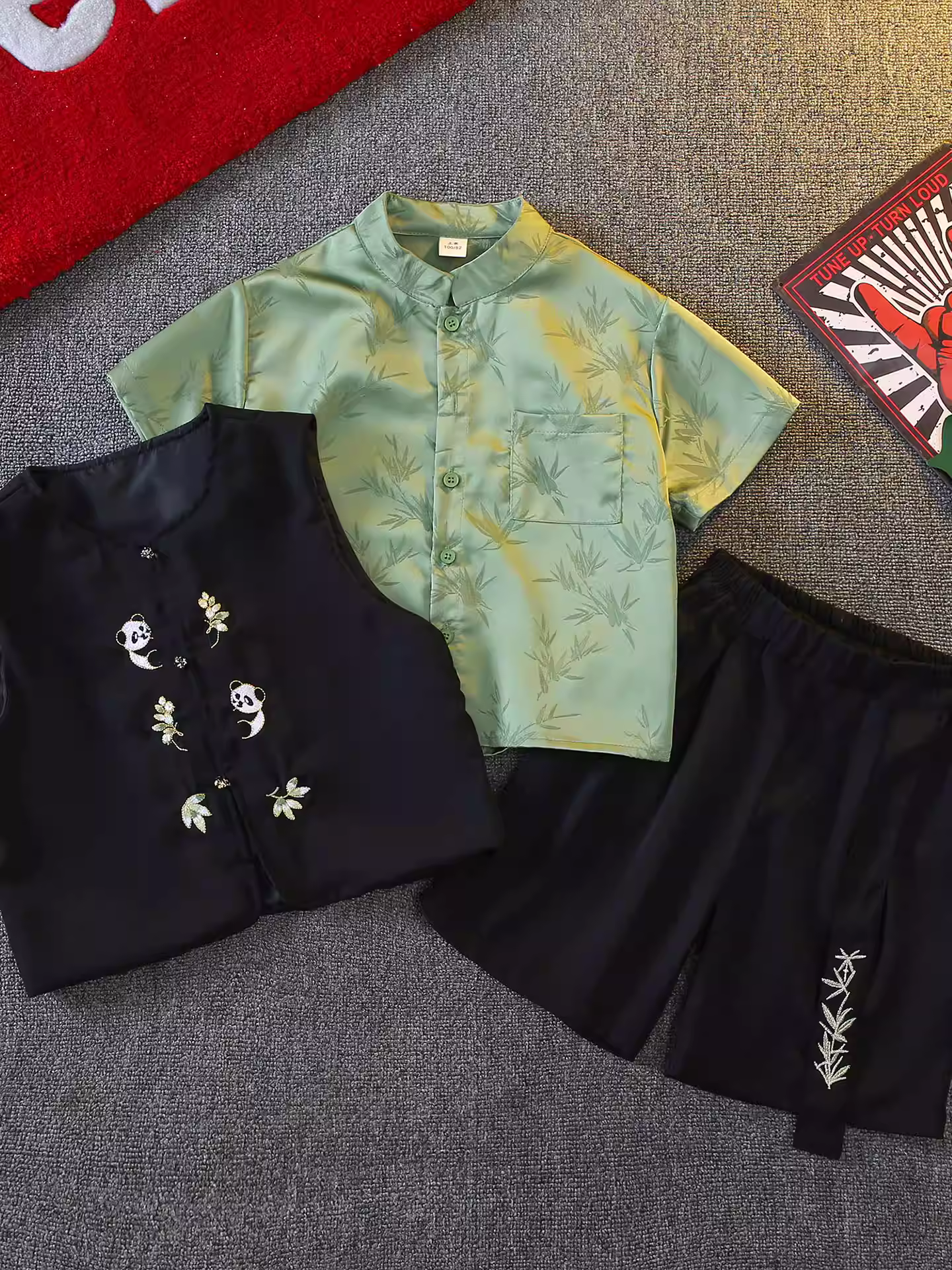 Bộ trang phục Hanfu mùa hè kiểu dáng mới 2025 cho bé trai, phong cách đường phố thời trang, lịch lãm, thương hiệu hàng đầu, gồm áo và áo gile