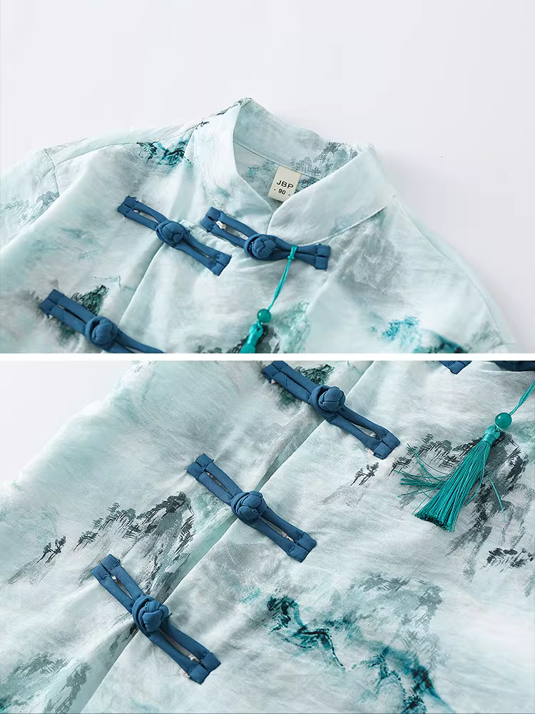 Trang phục Hanfu truyền thống kiểu Trung Quốc dành cho bé trai, bộ trang phục cổ xưa hiện đại hóa, bộ đồ Tang cho bé, trang phục biểu diễn ngày thiếu nhi mùa hè, phong cách Trung Quốc mới dành cho trẻ em.