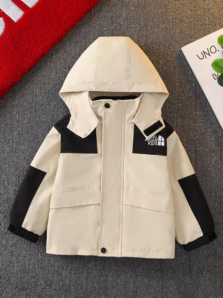 Áo khoác mùa xuân bé trai 2025 áo gió trẻ em mới áo khoác mùa xuân bé trai quần áo bảo hộ lao động phong cách thời trang