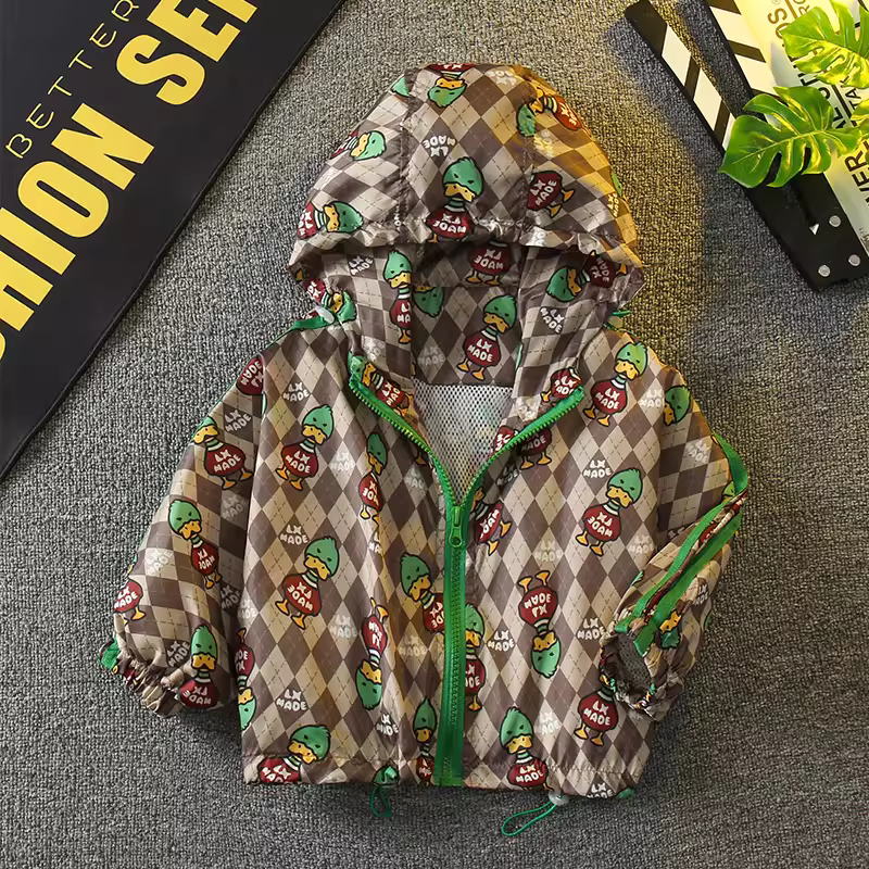 Quần áo chống nắng cho bé trai, kiểu dáng mỏng mùa hè 2025 quần áo mùa hè mới cho bé, quần áo nhẹ và thoáng khí, áo chống nắng cho trẻ em