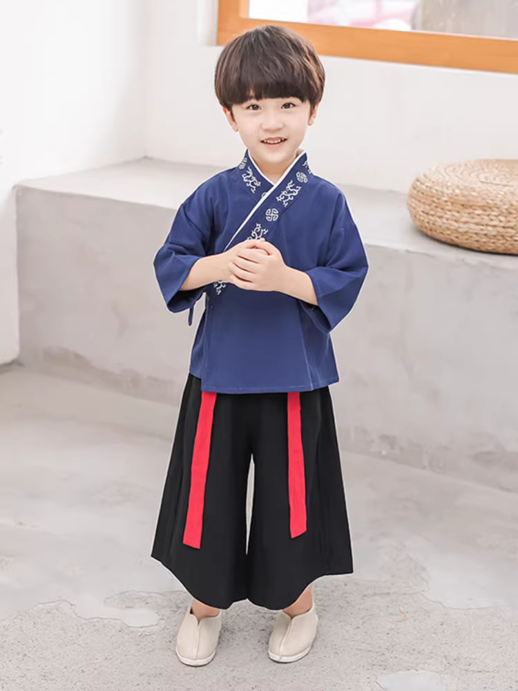 Bé trai và bé gái Hanfu phong cách dân tộc Trung Quốc mùa thu và mùa hè Trang phục trẻ em phong cách nhà Đường trang phục cổ điển Ngày Quốc khánh Ngày thiếu nhi trang phục biểu diễn mẫu giáo