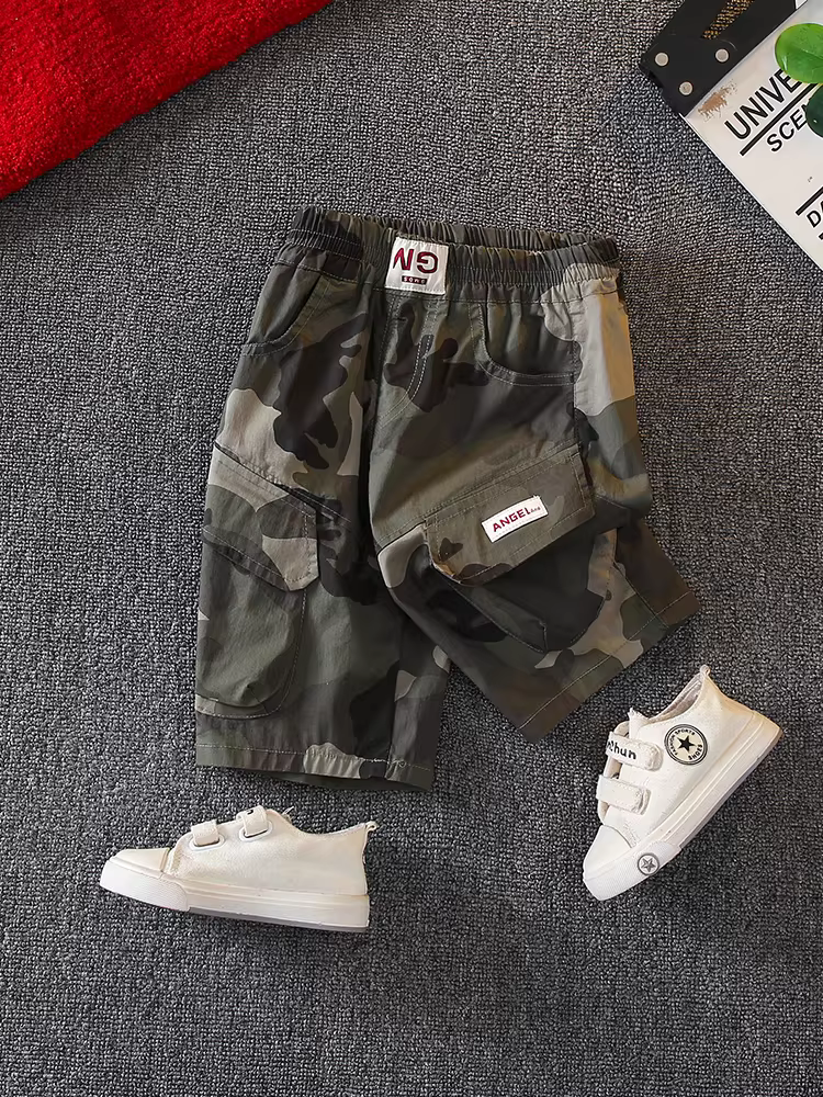 Quần hè bé trai 2025, quần dài trẻ em xuân thu mới, quần thời trang, quần kaki, quần cargo cá tính