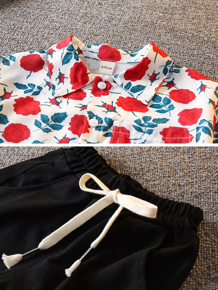 Bộ đồ hè bé trai 2025 kiểu Hàn Quốc thời trang mới, thoáng mát, nhẹ, bộ hai mảnh tay ngắn